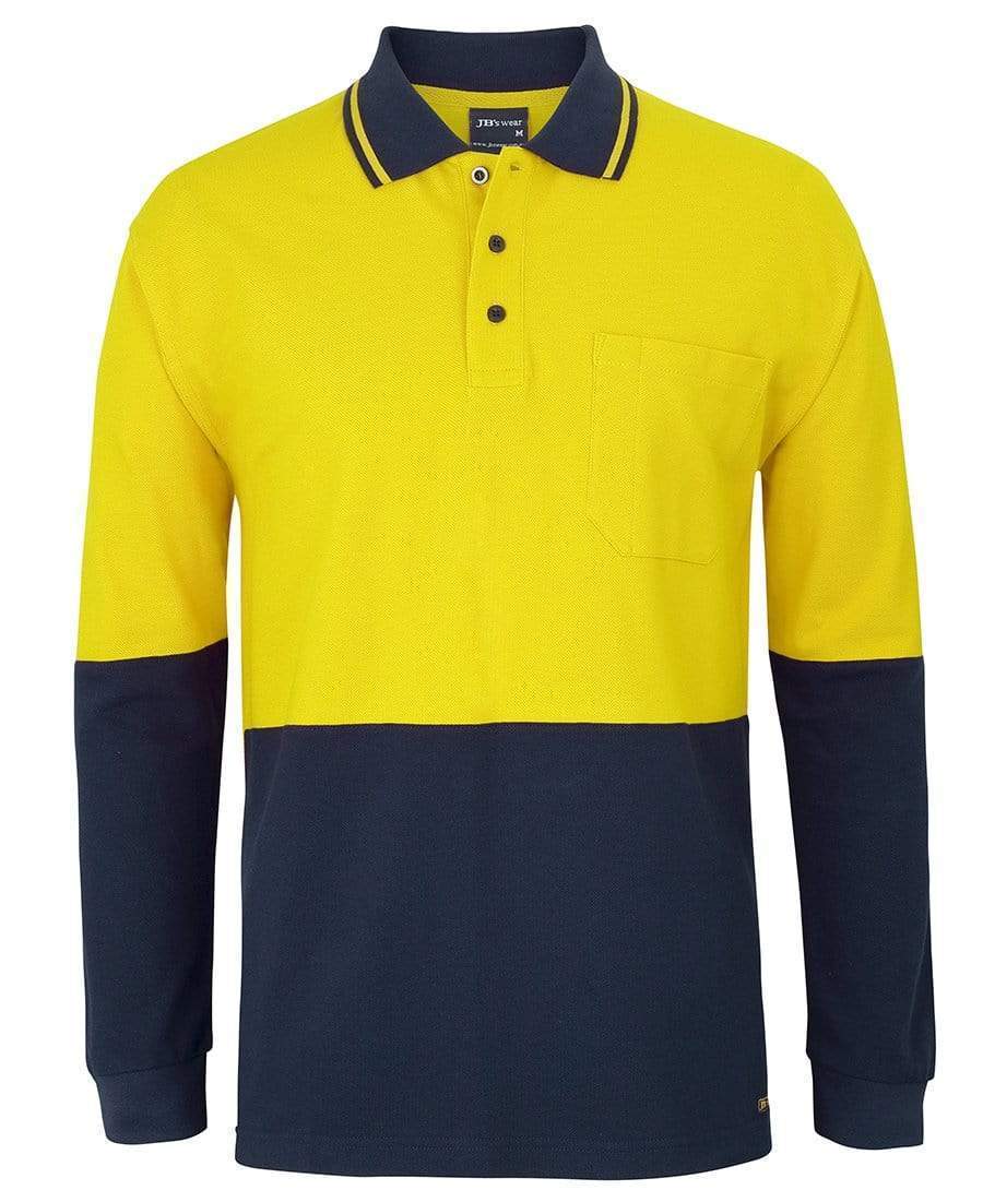 JB's hi vis tradiotional pique polo shirt 6HVQL Metro Workwear.